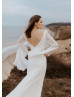 V Neck Ivory Chiffon Elegant Summer Wedding Dress V Neck Ivory Chiffon Elegant Summer Wedding Dress